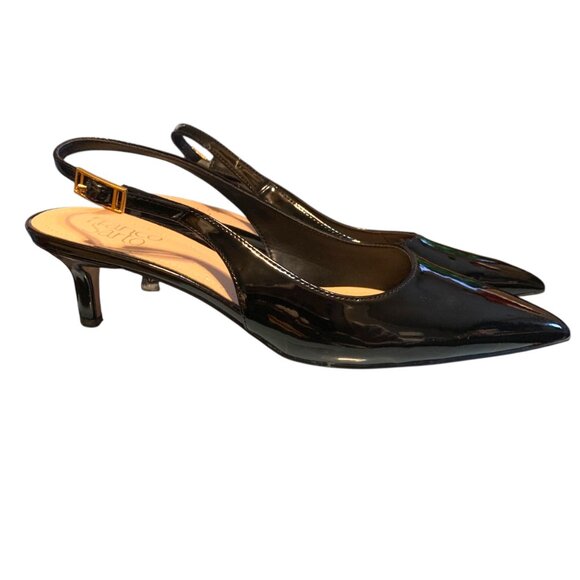 Franco Sarto Women's Kate Pointed Toe Slingback Kitten heel Pumps Sz 8M Witchy - Picture 3 of 13